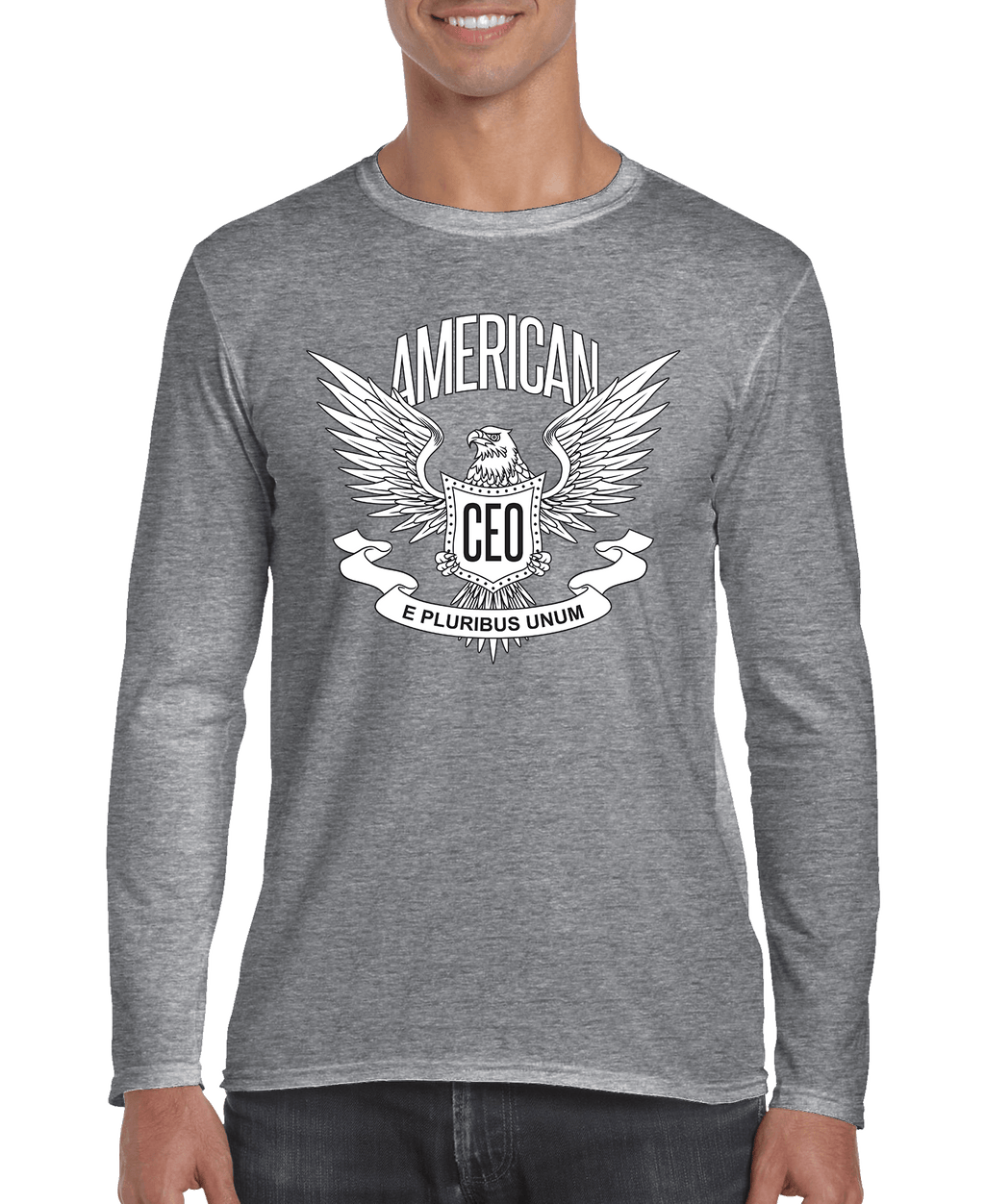 American CEO Patriotic Eagle Men's Long Sleeve Shirt